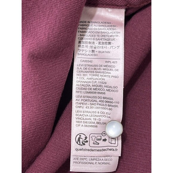 Levi's Women's Ultimate Western Cowgirl Pearl Snap Shirt Windsor Wine Size XXL - Picture 12 of 13